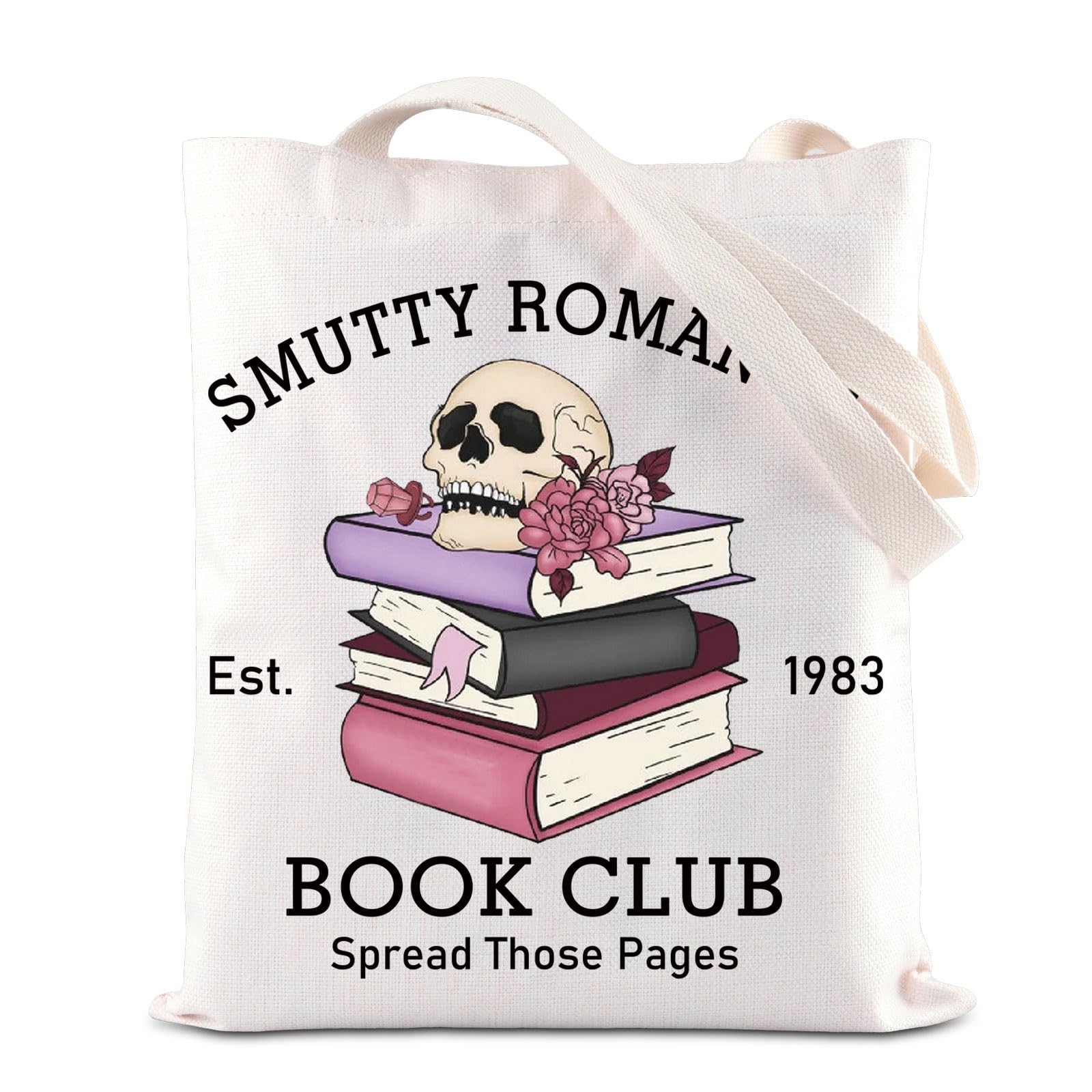 ENSIANTHSmutty Romance Tote Bag Literature Bookish Gift Spicy Reader Lover Gift Smut Book Reader Handle Bag