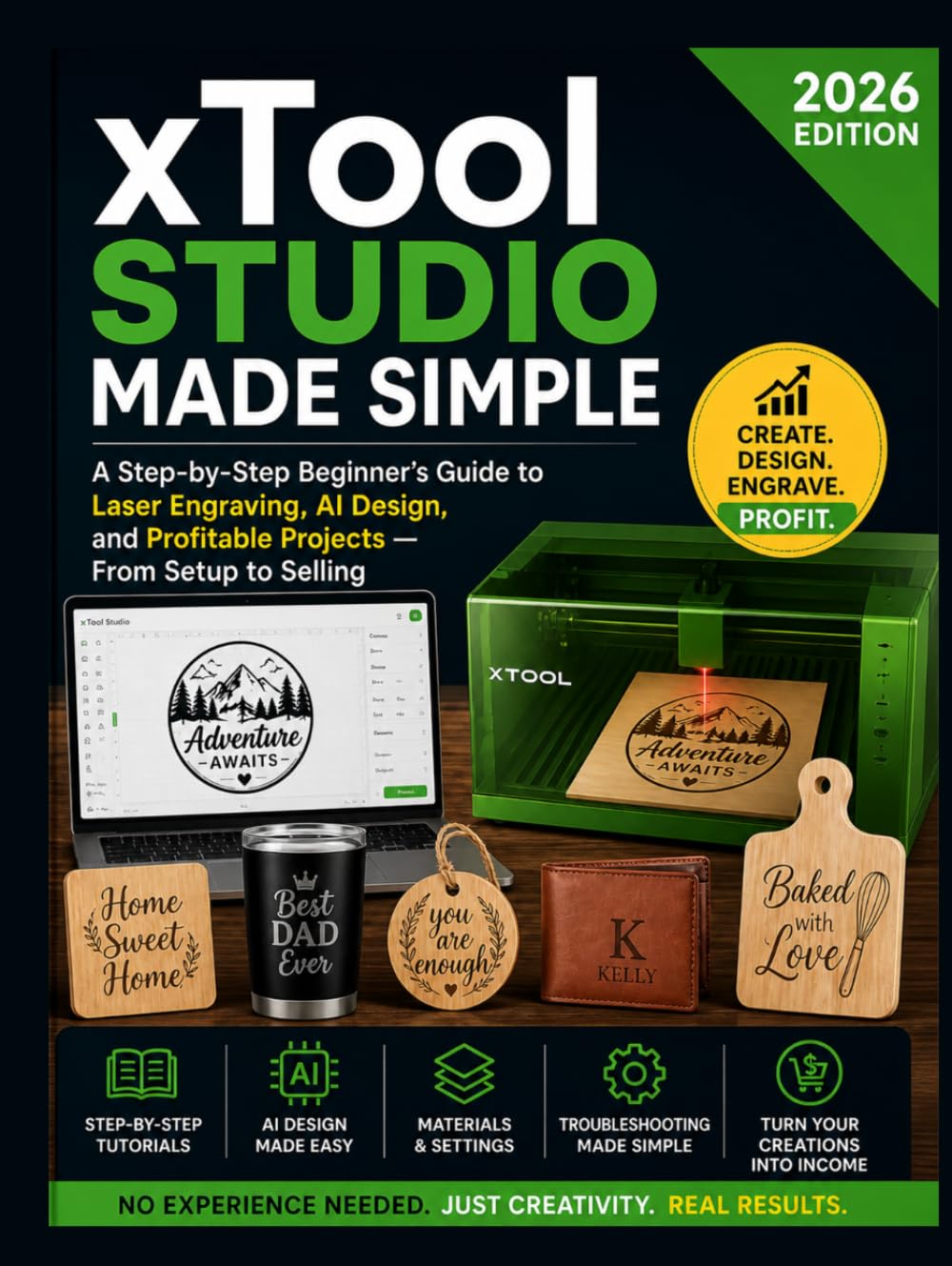 xTool Studio Made Simple: A Step-by-Step Beginner's Guide to Laser Engraving, AI Design, and Profitable Projects; From Setup to Selling (2026 Edition)