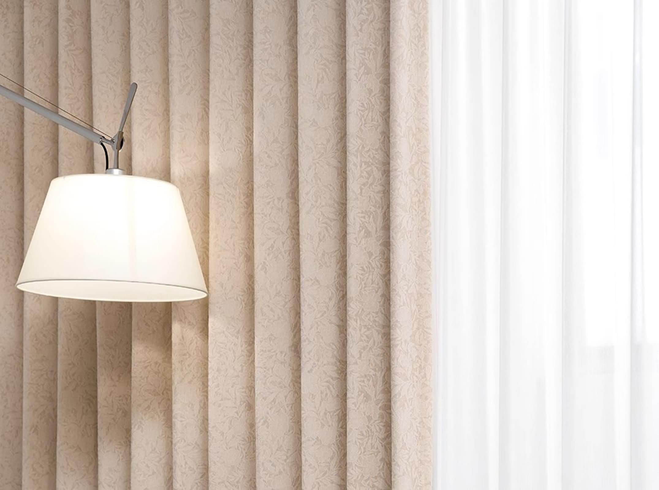 Tenda Coprente Oscurante per Finestra, 86x214cm Modello jacquard Tenda oscurante per l'oscuramento della stanza, Pleat Hook, Beige