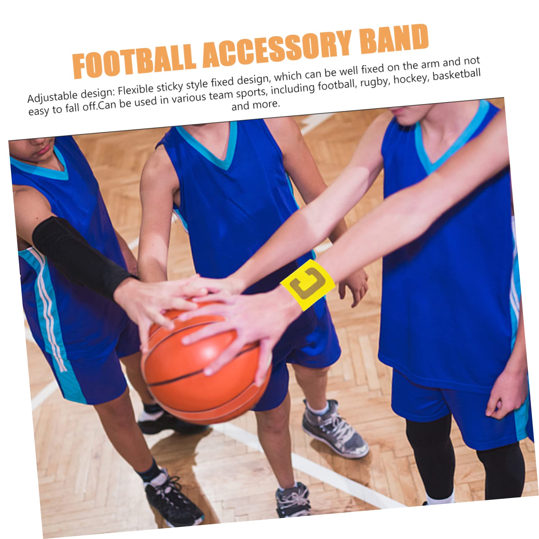 NAMOARLY Captain Armband Basketball Player Band Elastic Armband Competition Armband Football Armbands Athletic Wrist Arm Bands Sleeve Badge Soccer Polyester Adjustable Accessory Belt Child