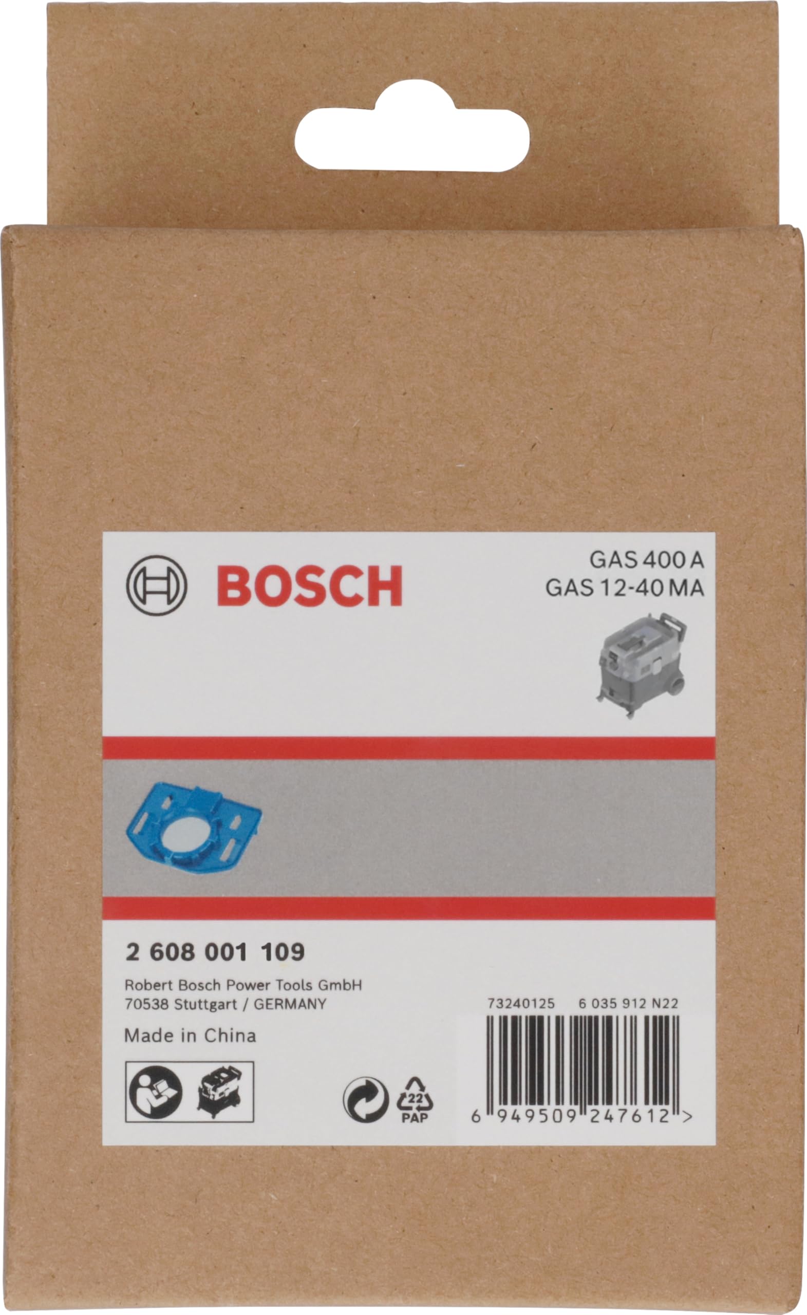Image secondaire de Bosch 1 support de sac à poussière PRO (pour aspirateur GAS 400 A et GAS 12-40 MA, accessoires professionnels)