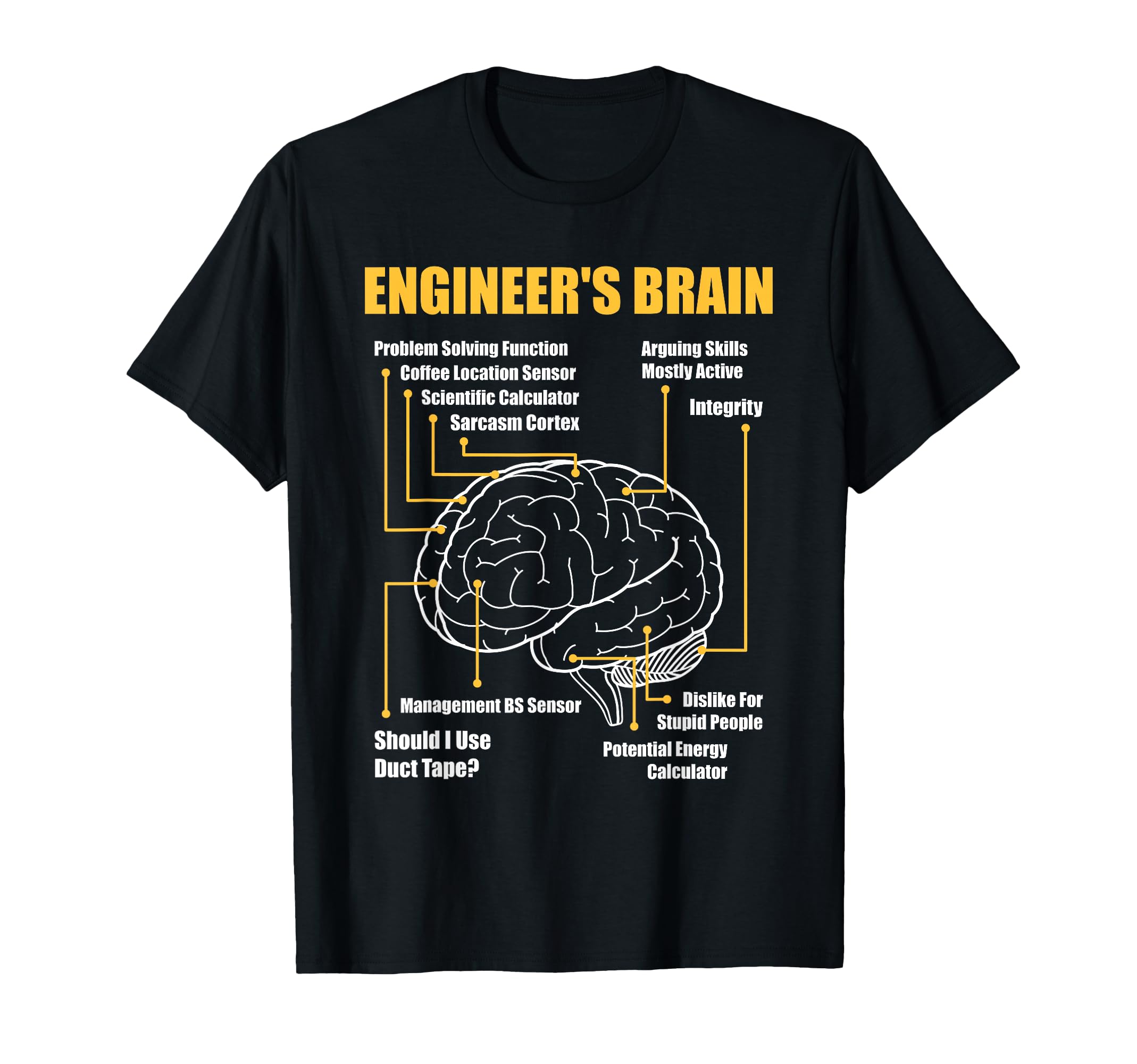 Engineer's Brain - Funny Sarcastic Engineering Gift T-Shirt