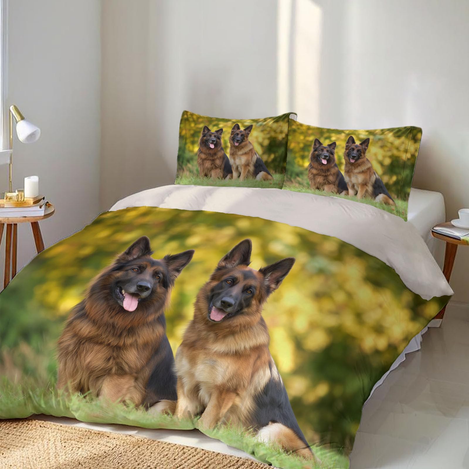Ensemble de literie doux en microfibre premium 240x260 motif chien 3D
