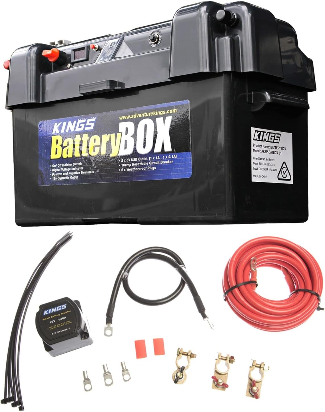 Adventure Kings Dual Battery System 4WD SUV + Maxi AGM Deep Cycle