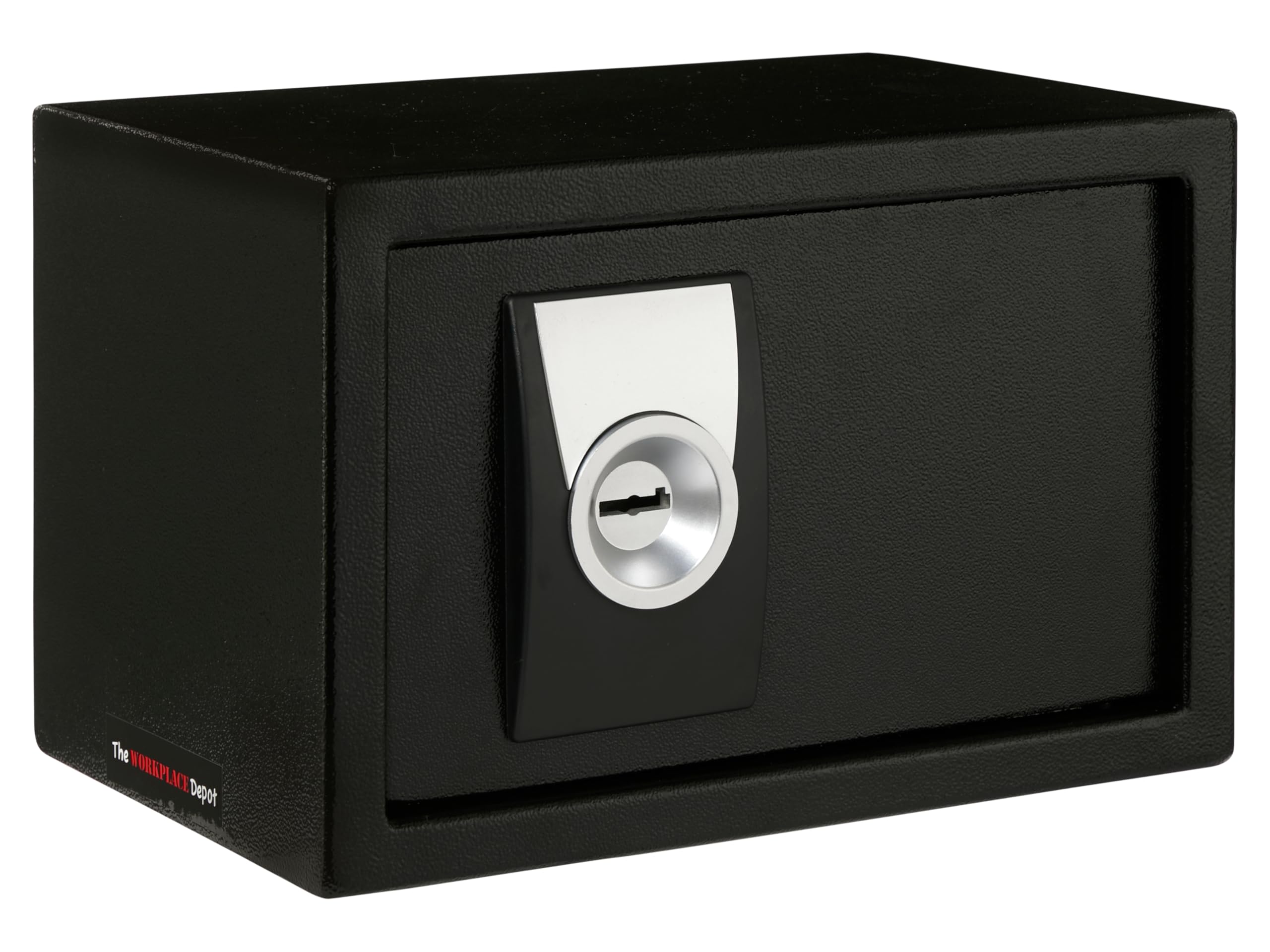 Key Lock Safe, Heavy Duty Secure Black Steel 12L Key Operated Safebox, Freestanding or Wall Mountable for Home, Business, Office