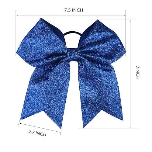 Miniatura 8 de DEEKA 12 lazos grandes de 8 pulgadas, dos tonos, para cola de caballo, hecho a mano para adolescentes y niñas, animadoras de sóftbol, deportes,