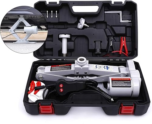 Kit de gato eléctrico para automóvil de 12V con tijera eléctrica con capacidad de 3toneladas para cambio de neumáticos y emergencias de carretera,