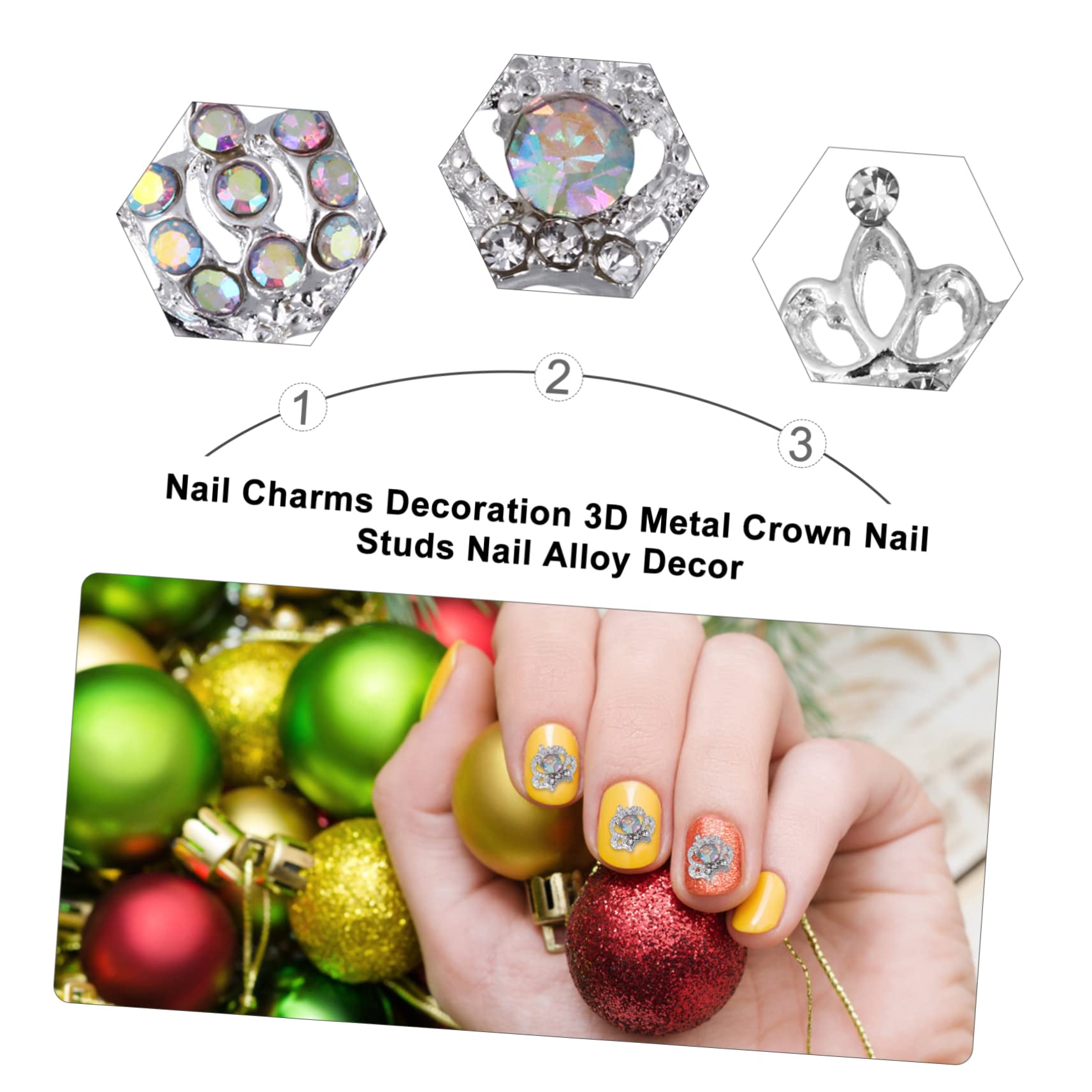 100pezzi Per Unghie Decorazioni Manicure Charms Abbellimenti Per Unghie Rhinestones Per Nail Art Per e Compleanni