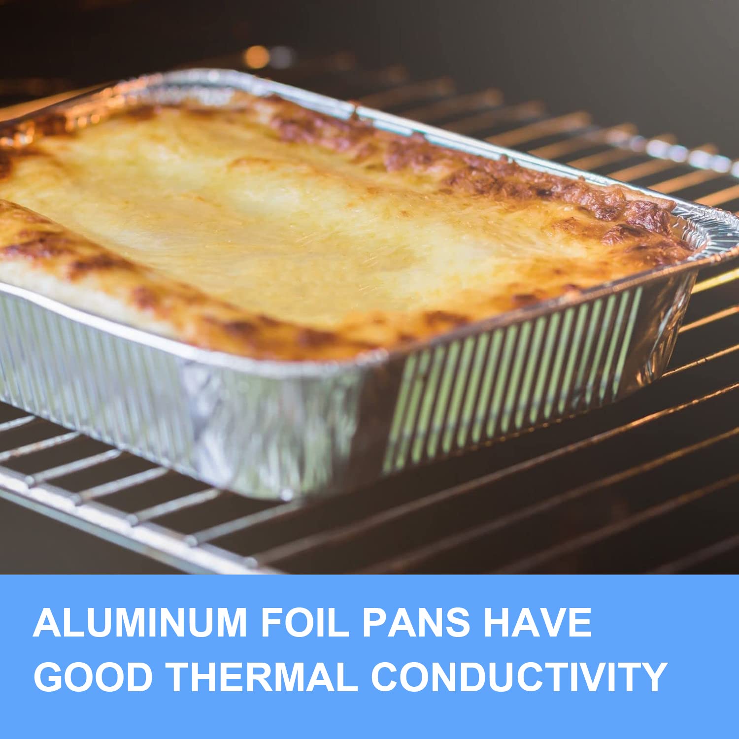 Moldes de aluminio ecológicos y reciclables para hornear con tapas de plástico transparente (8 x 8 pulgadas), bandejas desechables para llevar, cocina, calefacción y preparación de alimentos, paquete