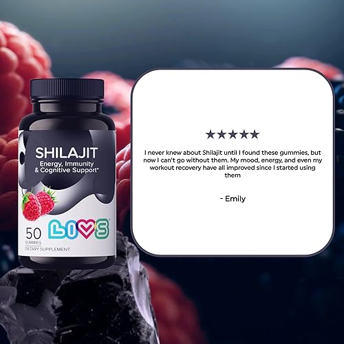 Miniatura 6 de LIVS Shilajit - Gomitas Shilajit puro del Himalaya de 10,000 mg con ácido fúlvico y oligominerales, máxima potencia y fuerza para absorción, energía