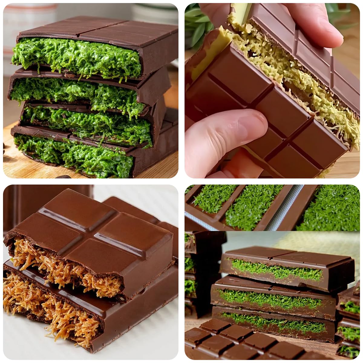 Stampo Cioccolato In Silicone Lanpeeking - 2 Pezzi Per Tavolette Con Ripieno