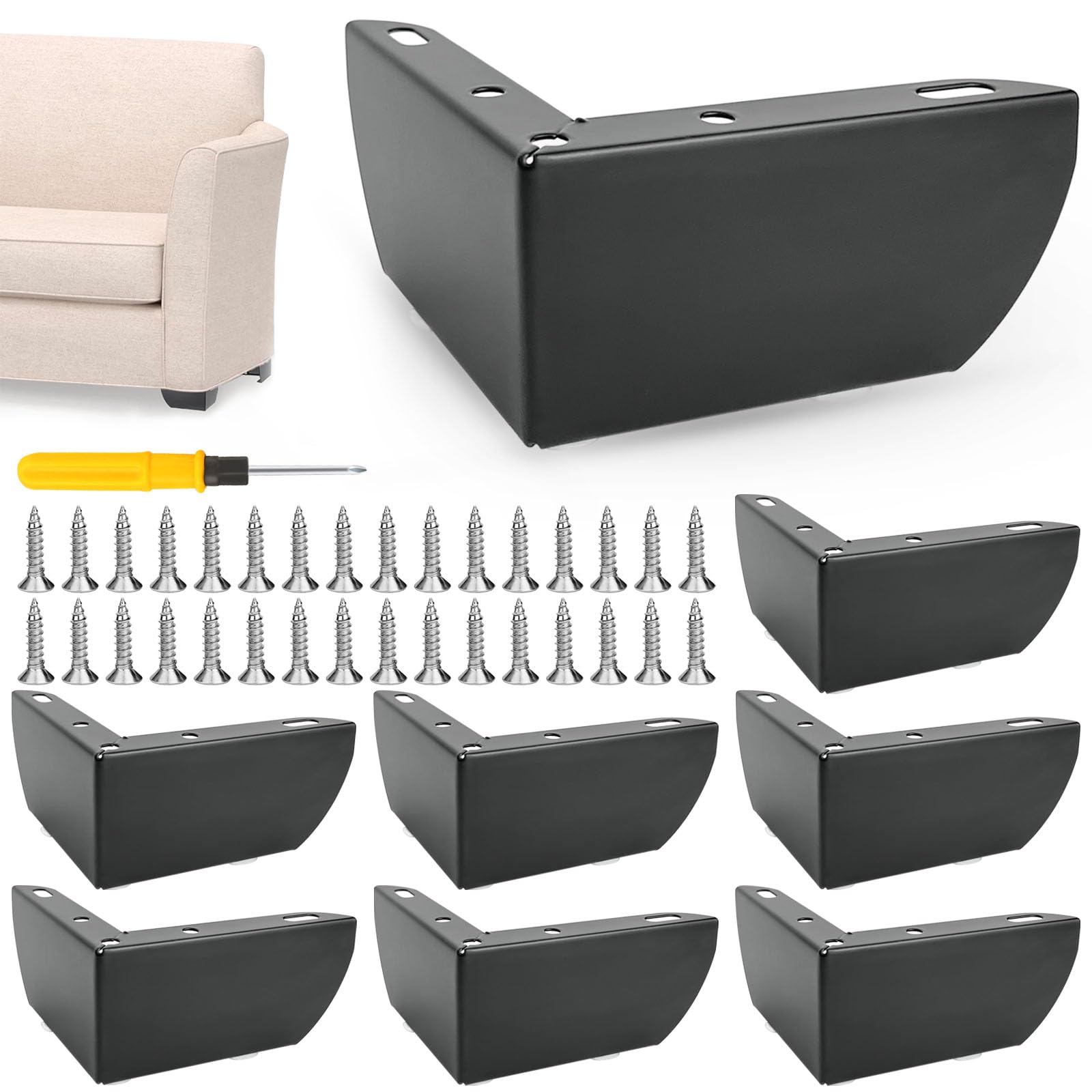 TIANLIN Lot De 4 Pieds Réglables Pour Meubles – Pied Meuble