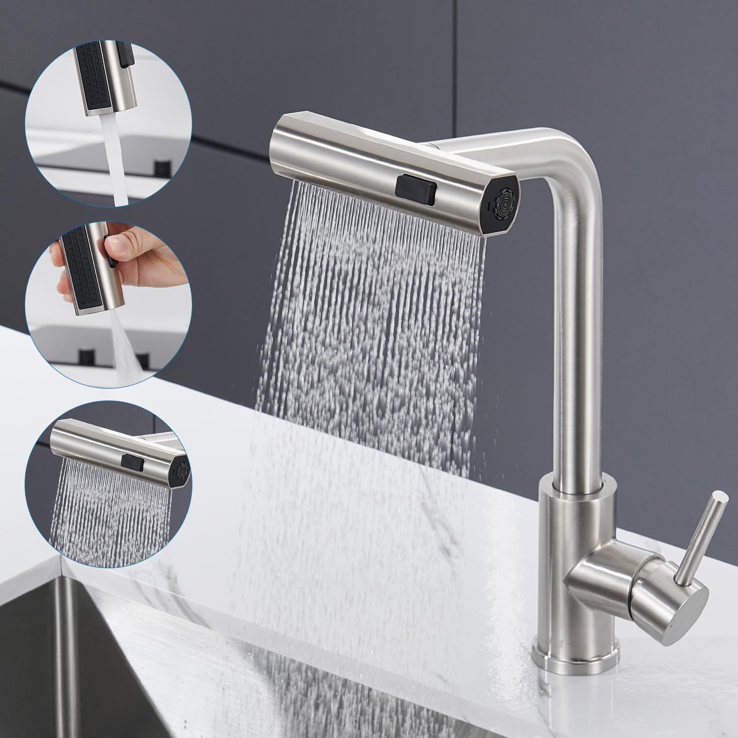 KOHLER JOLT Einziehbare Küchenarmatur | Ausziehbarer Sprühkopf | Touch-Steuerung | 1,5 Gpm Durchfluss