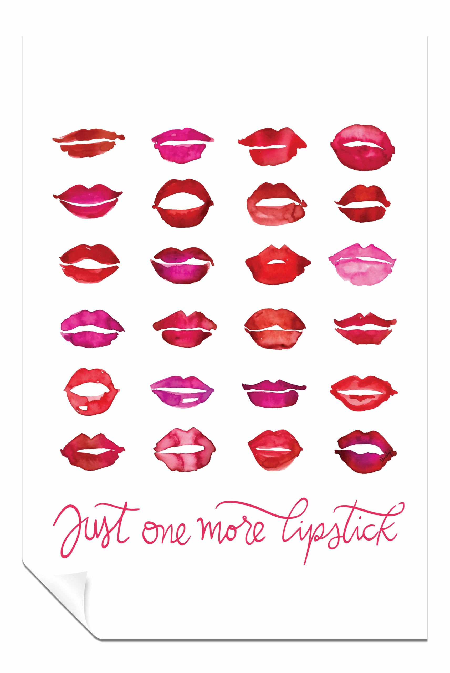 Panther Print Just one more lipstick Unframed Poster, Pictures for Home Walls, Bedroom, Living Room & Bathroom Decor 31x20cm (12x8in)
