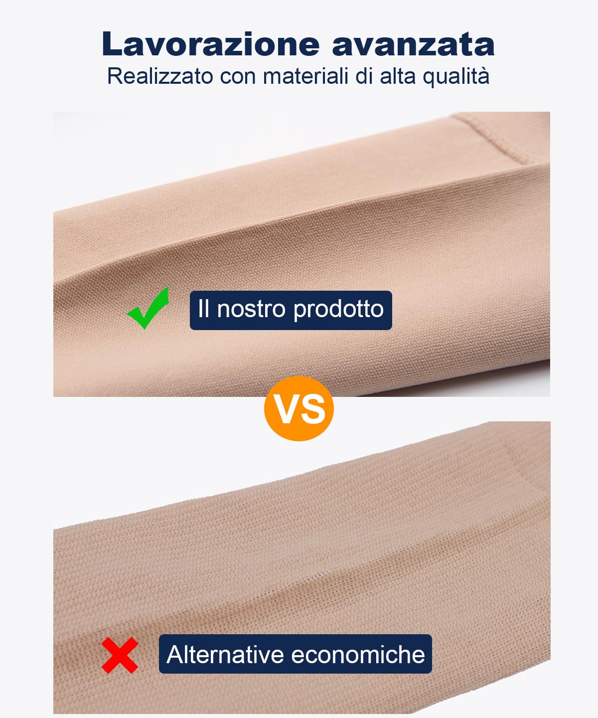 2 Paia di Calze a Compressione Graduata 20-30 mmHg Classe 2 - Antitrombo Uomo Donna Punta Aperta per Varici, Gambe Gonfie, Viaggi in Aereo e Sport
