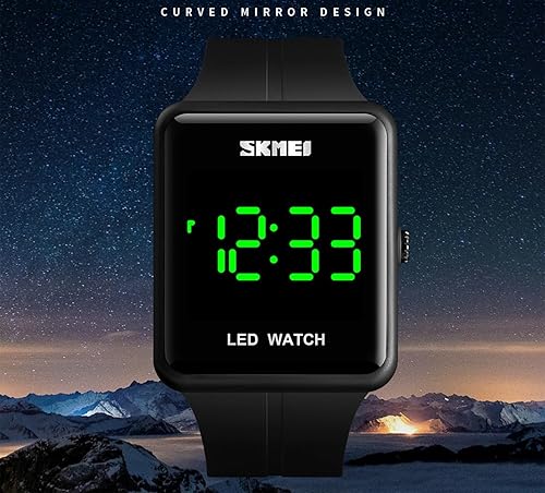 Miniatura 8 de Gosasa Reloj digital LED de cara grande, fecha y hora 3bar, impermeable, reloj de pulsera para hombres y mujeres, relojes deportivos