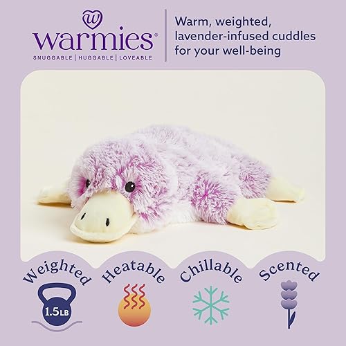 Miniatura 2 de warmies Animales de peluche aptos para microondas y pesados, ornitorrinco, peluche térmico para calidez y comodidad, bonitos juguetes de felpa suave