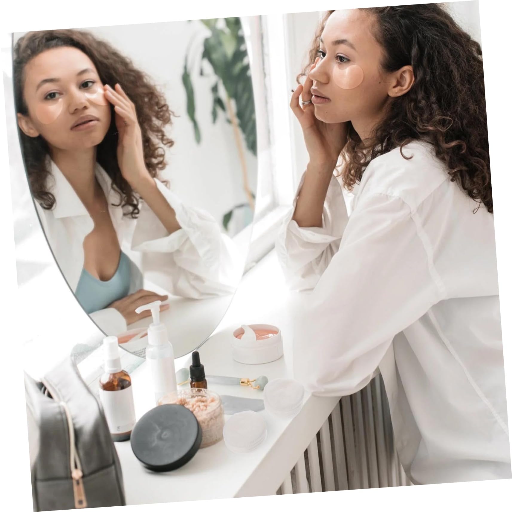 IWOWHERO 2sets Makeup Removal Pads Reusable Cleaning Soft Makeup Sponges for Face Gentle Facial Cleaning Pads 200pcs*2