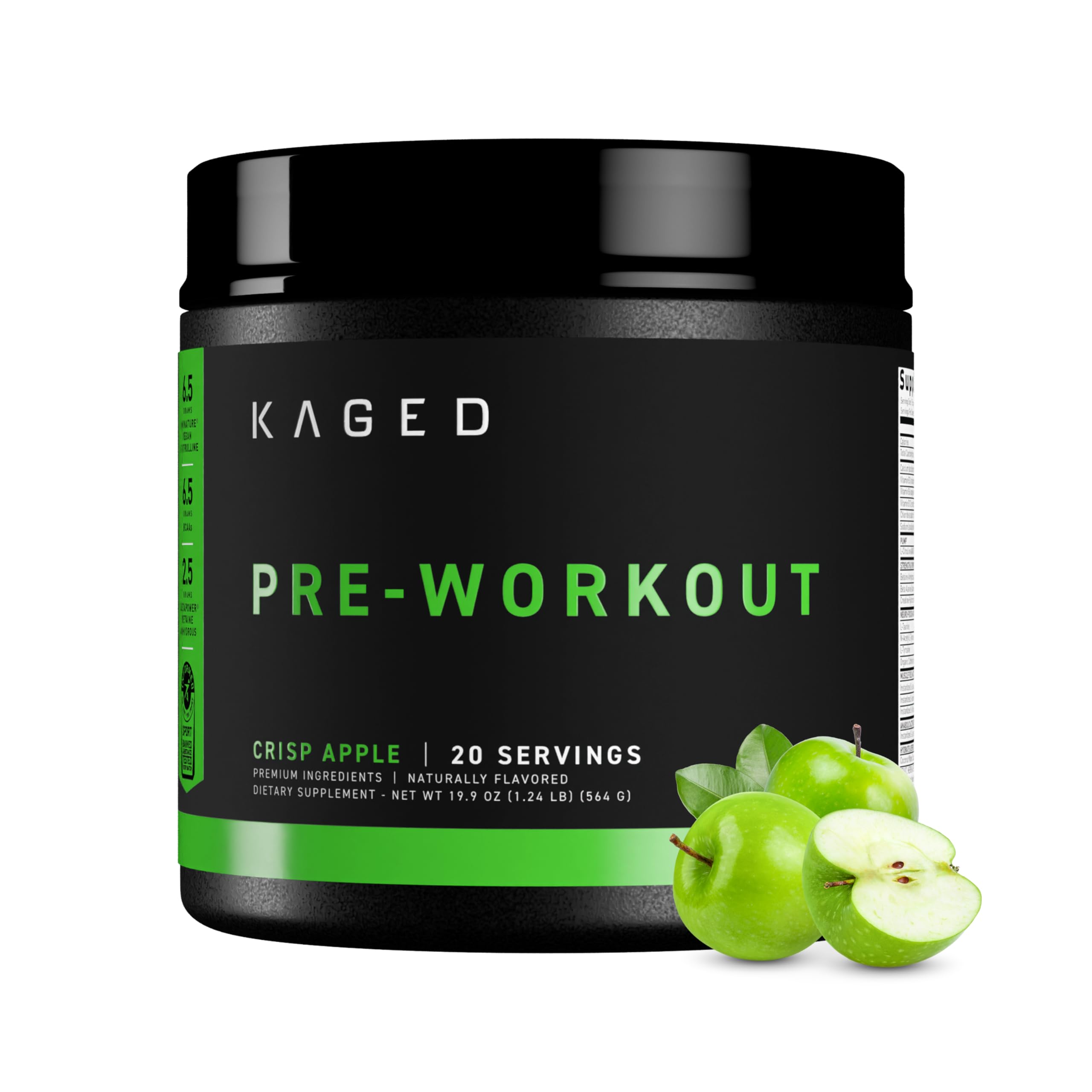 Pre Workout Powder; MUSCLE Preworkout for Men & Pre Workout Women, Delivers Intense Workout Energy, Focus & Pumps; Supplements, Krisp Apple, Natural Flavors
