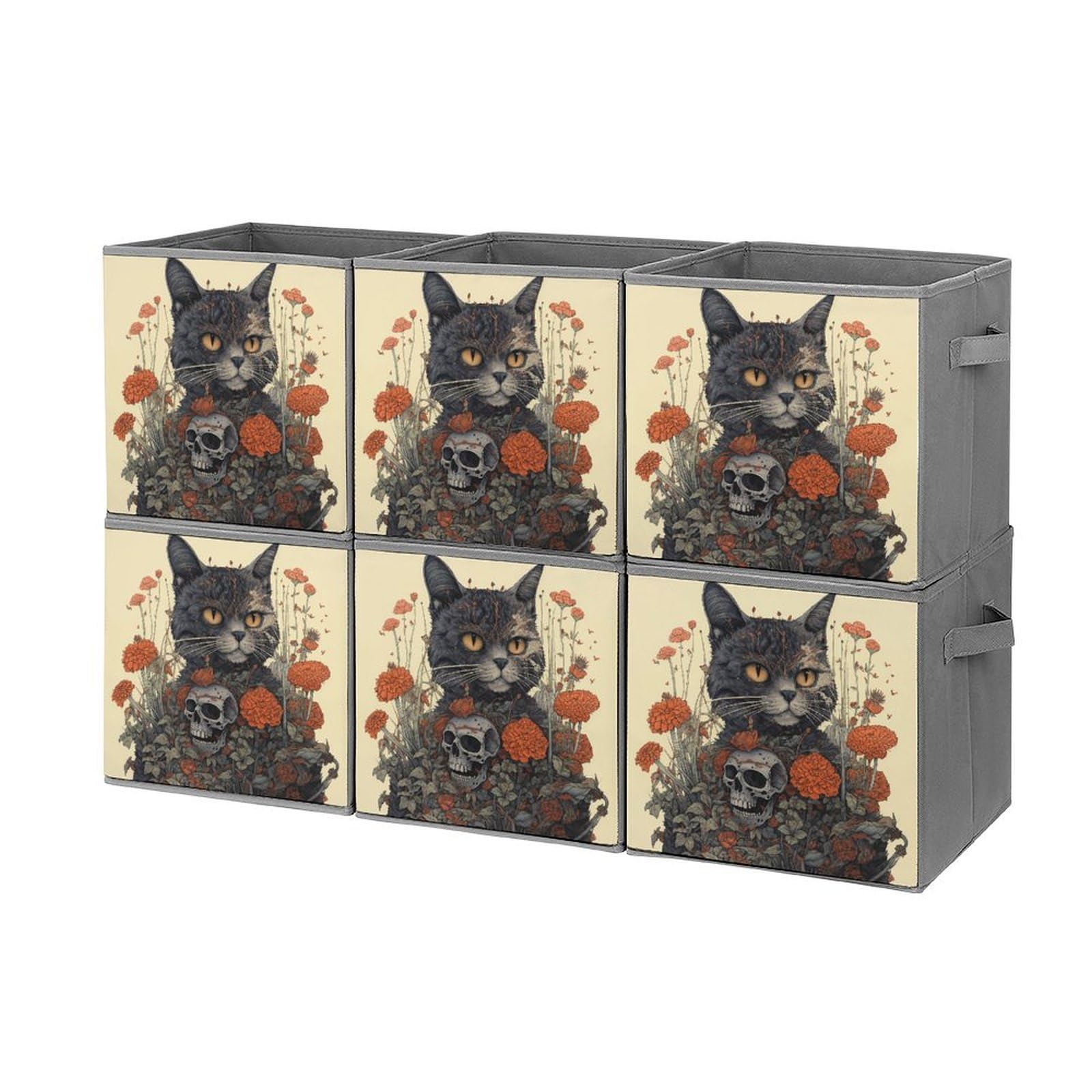 Panier de rangement pliable pour étagères robuste et bacs empilables gain de place