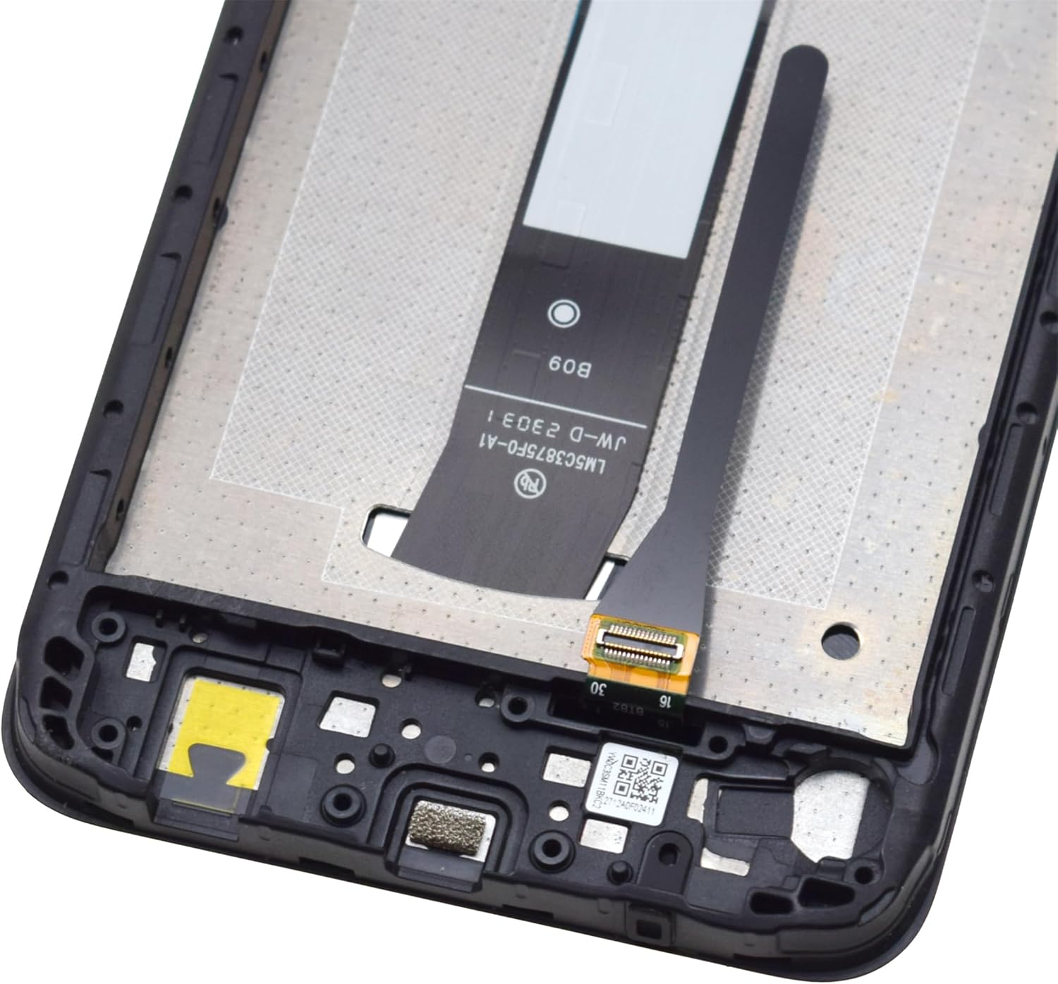 Full LCD Digitizer Touch Screen Assembly Replacement with Screen Frame for Xiaomi Redmi A1 A1+ A1 Plus Black Including Tool Kit