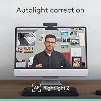 Vista 3 de Logitech Cámara web empresarial C925e, video HD 1080p/30fps, corrección de luz, enfoque automático, audio claro, obturador de privacidad, funciona