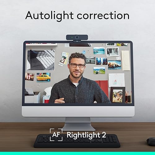 Miniatura 3 de Logitech Cámara web empresarial C925e, video HD 1080p/30fps, corrección de luz, enfoque automático, audio claro, obturador de privacidad, funciona