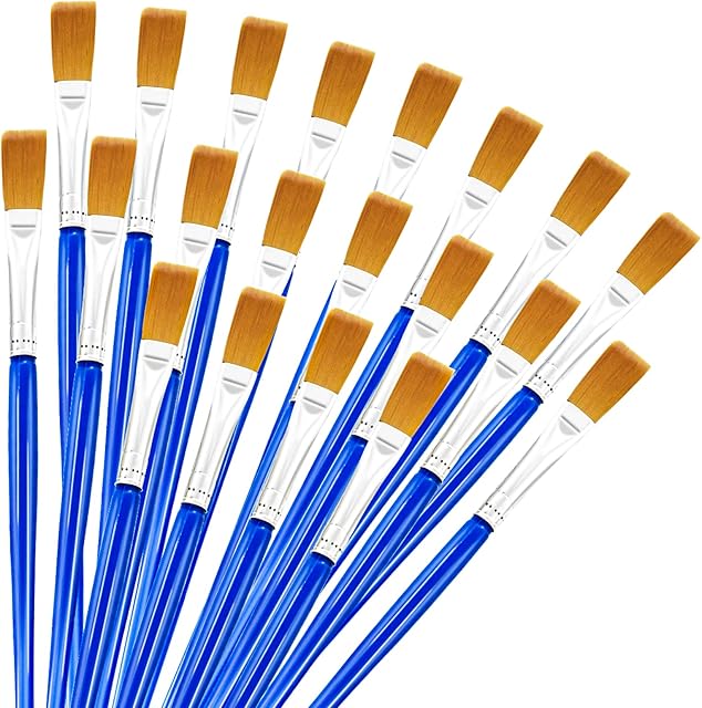 cobee Paint Brushes Set with Nylon Hair, 20pcs Artist Detail Paint Brushes, Pointed Tip Paint Brushes for Acrylic Paint, Synthetic Nylon Hair Artists Paint Brush Set for Watercolor Oil Gouache Drawing