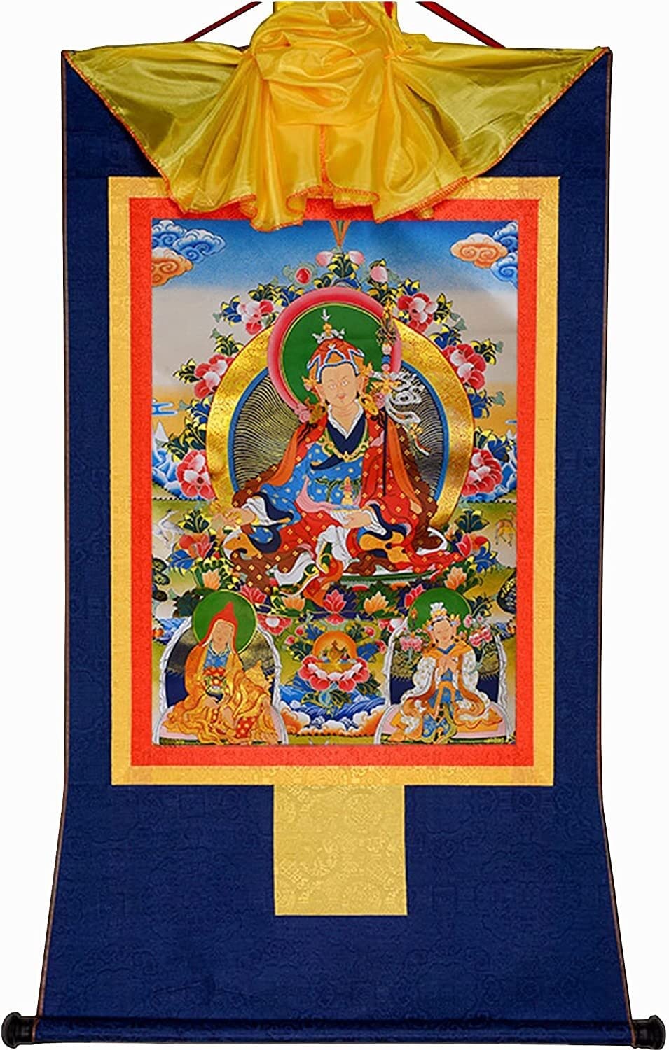 Amazon.co.jp: シルクスクロール絵画、チベットタンカ、チベット仏教  
