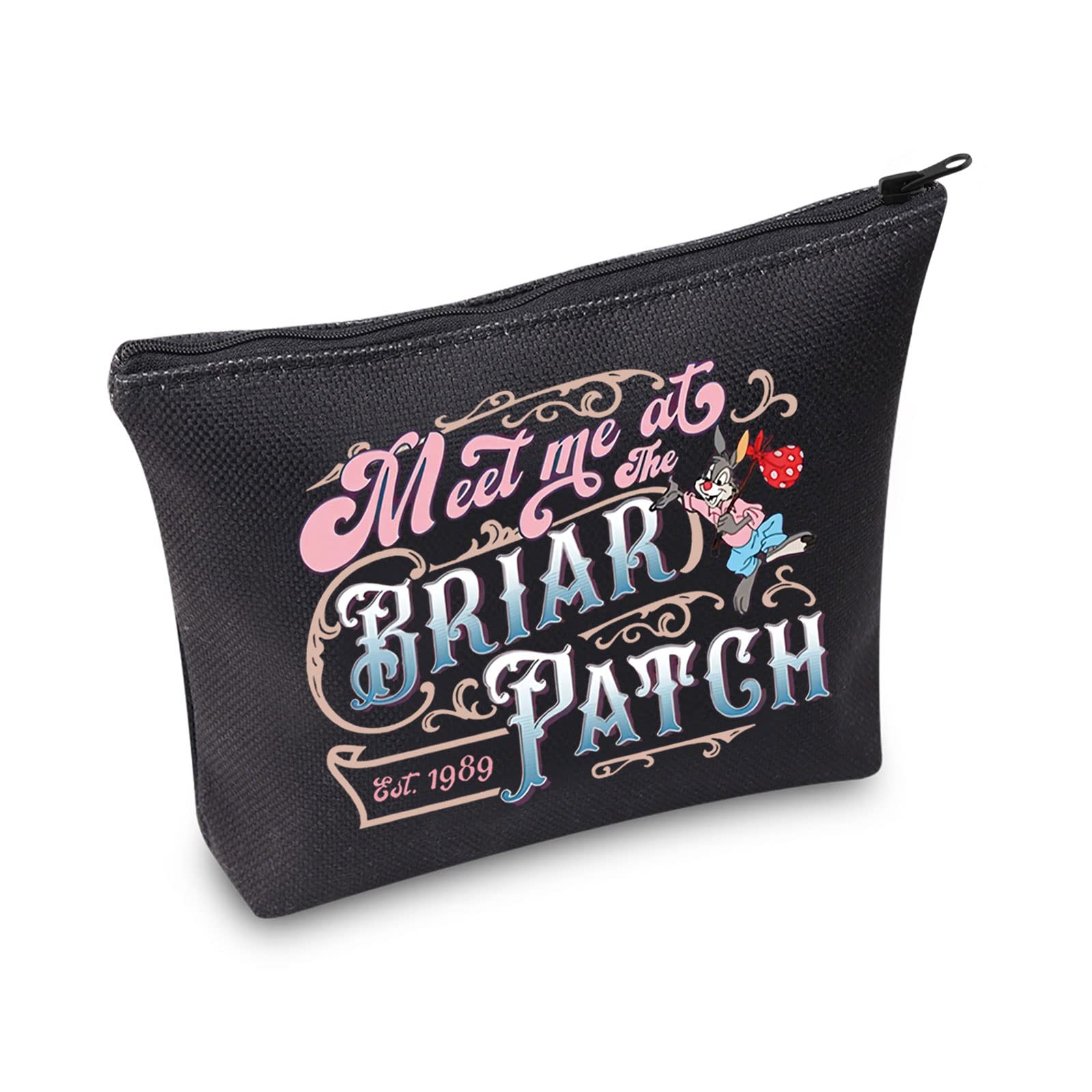 TOBGBE Magic Kingdom Cosmetic Bag Animal kingdom Merchandise Magic Castle Travel Bag With Zipper Ride Theme Souvenirs Gift, Off White, Briar Patch