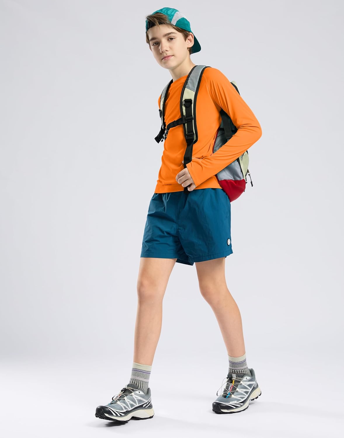 Boys Swim Shirt Long Sleeve Rash Guard UPF 50+ Sun Protection Shirts Quick Dry Lightweight Water Shirts for Kids - Image 7