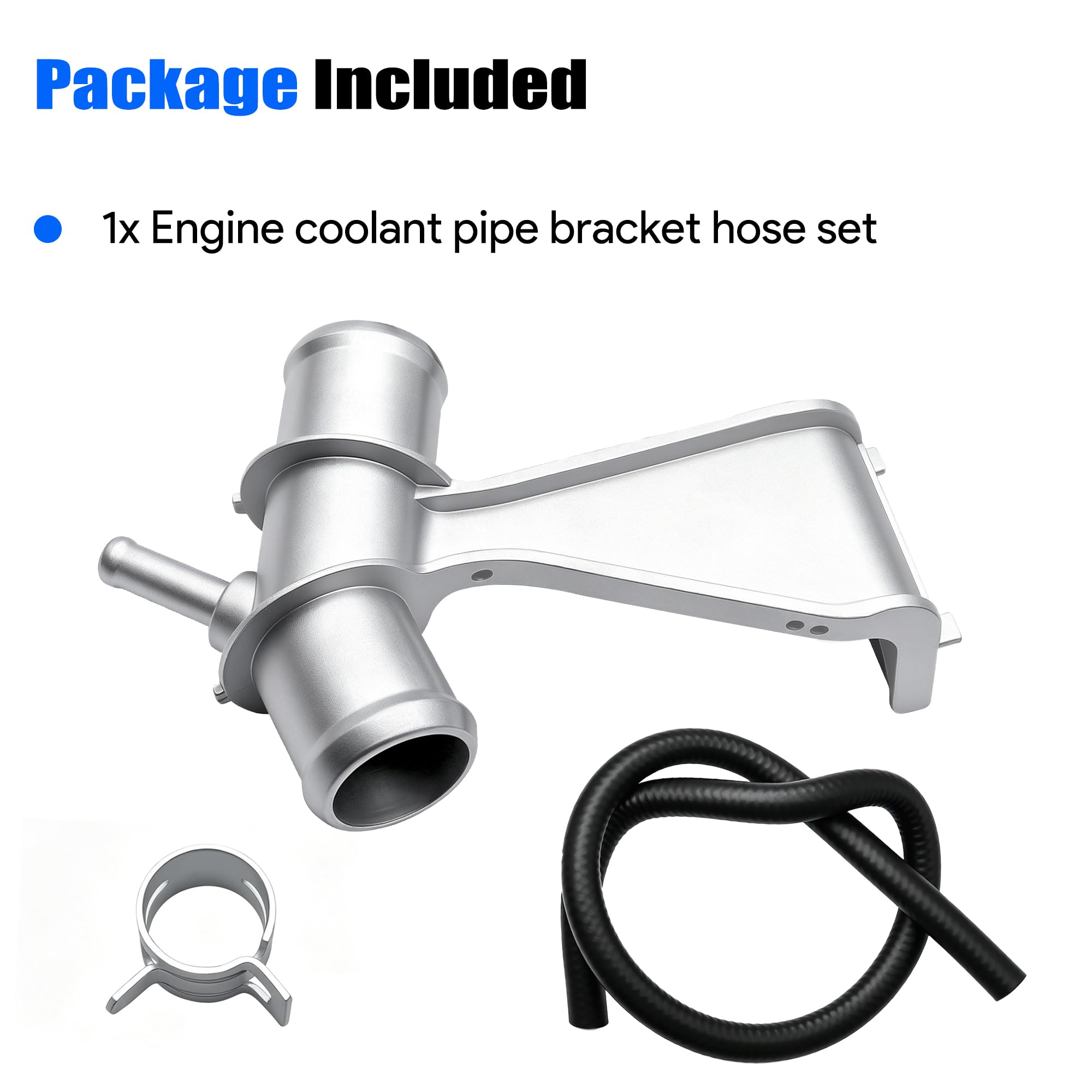 Juego de manguera de aluminio para salida de agua del radiador del motor, compatible con Toyota Corolla 2009-2017 Toyota Matrix 2009-2014, reemplaza # 16577-0T030 16577-22040 16577-22H02
