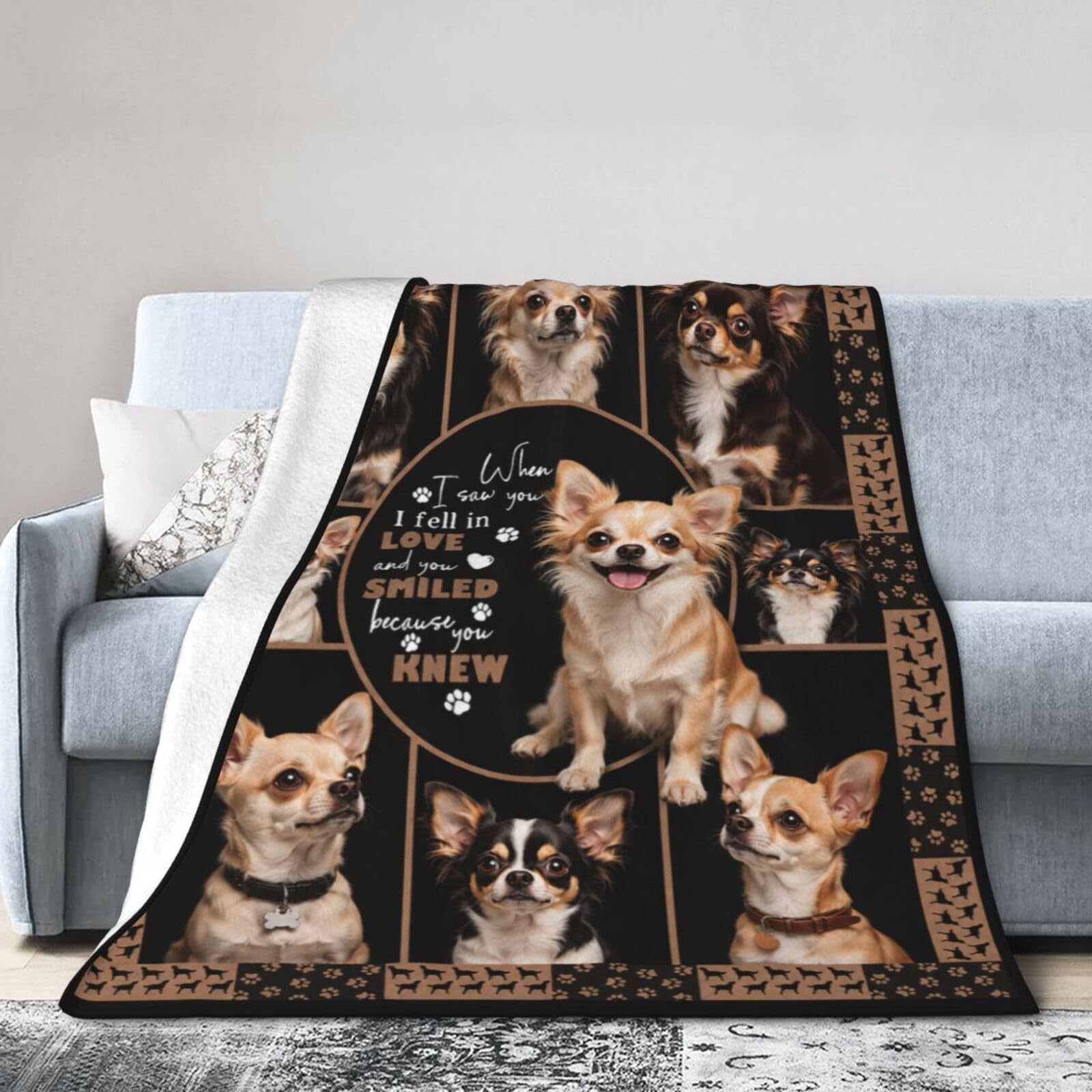 Baegopa Chihuahua Throw Blanket 50"X40"