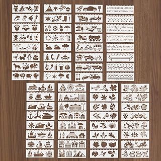 Schablonen Malen-8 Sets Wiederverwendbare Schablonen,Tiermalerei Schablone,für Scrapbooking Fotoalbum, DIY Geschenkkarten(8 Blätter pro Set)
