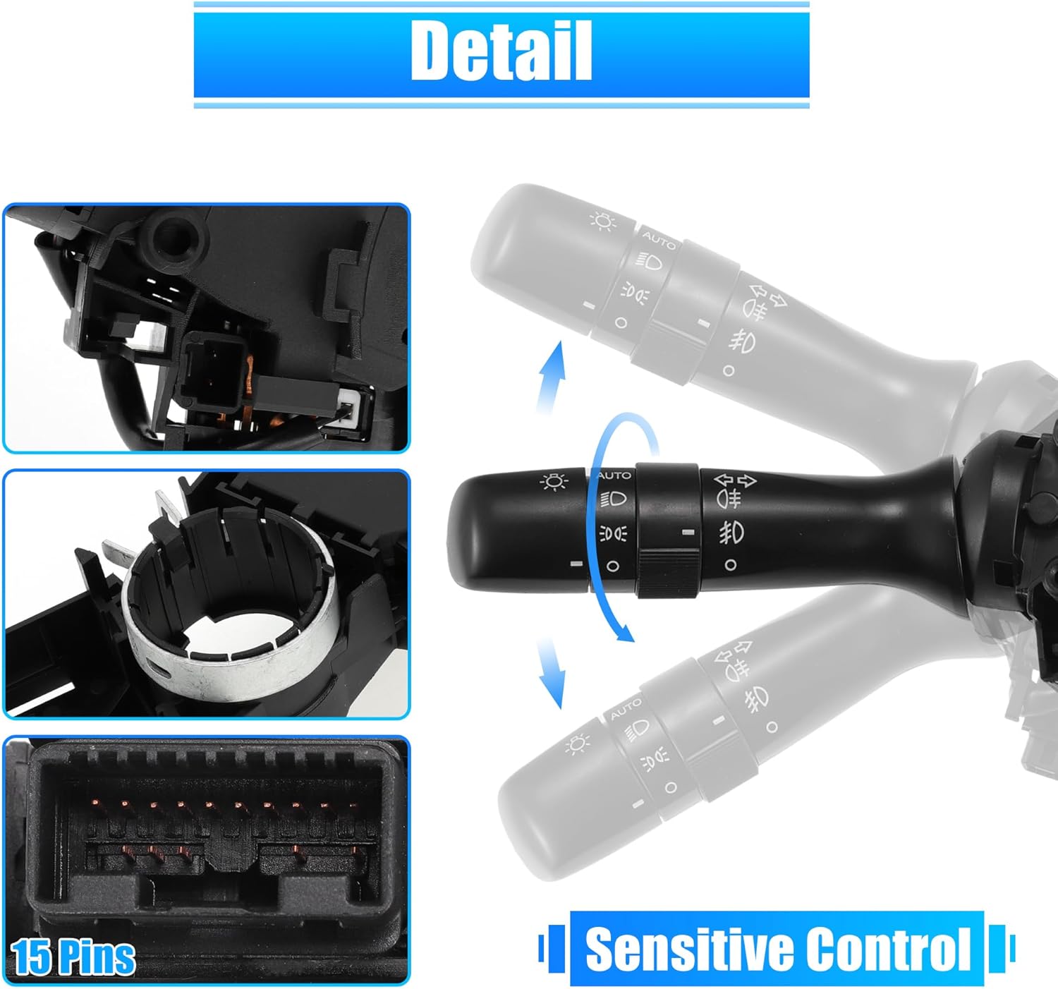 uxcell Multifunction Switch Turn Signal Switch Windshield Wiper Washer Combination Switch for Toyota Camry 2006-2011 Car Turn Signal Lever Switch No.8414006380