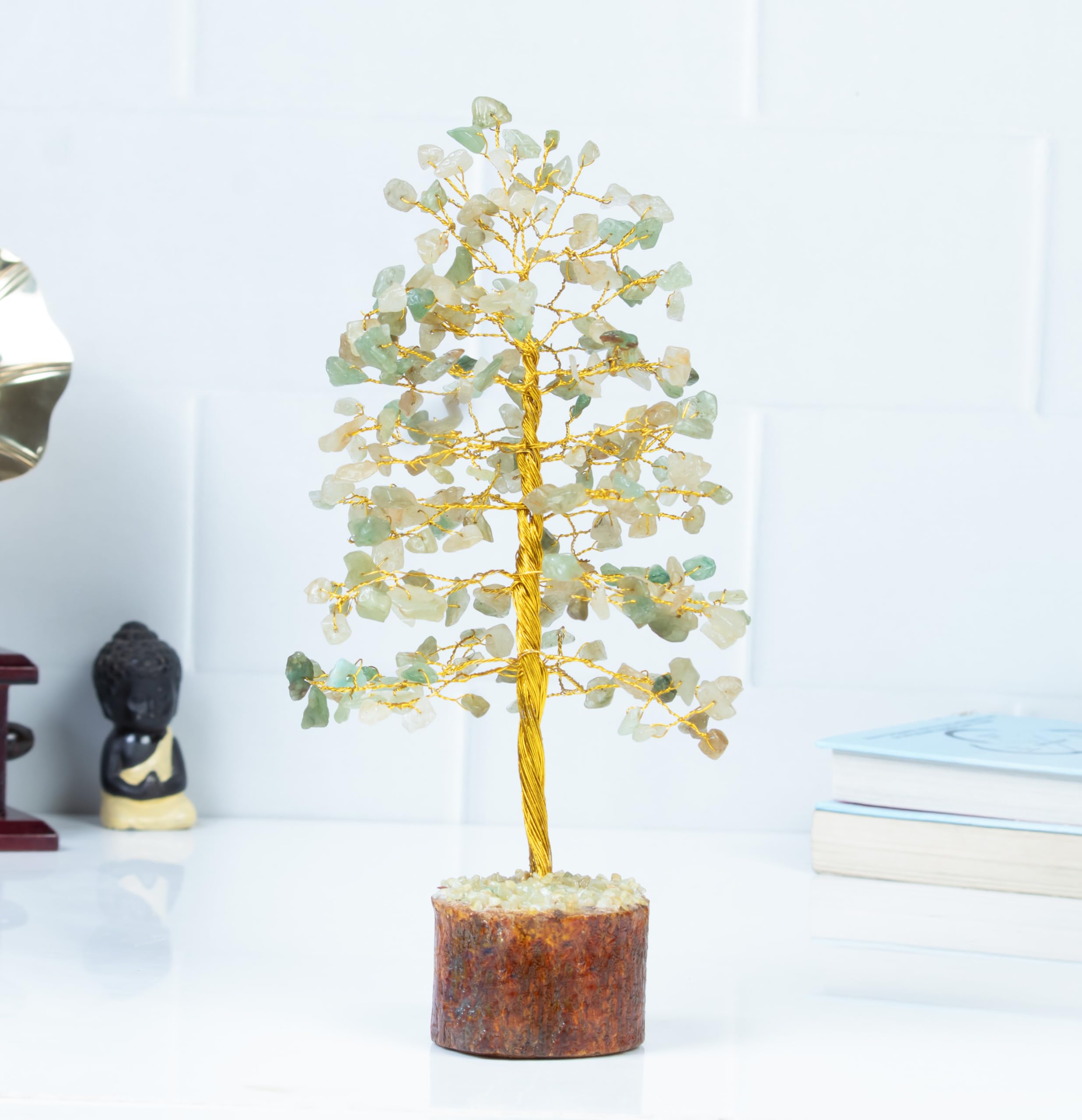 Crocon® Green Jade Healing Crystals Tree Bonsai Desk Decor for Women Home Room Decor Spiritual Gift Meditation Crystals Room & Office Decor Cute House Warming Gifts for Women Mom Birthday her - 10"
