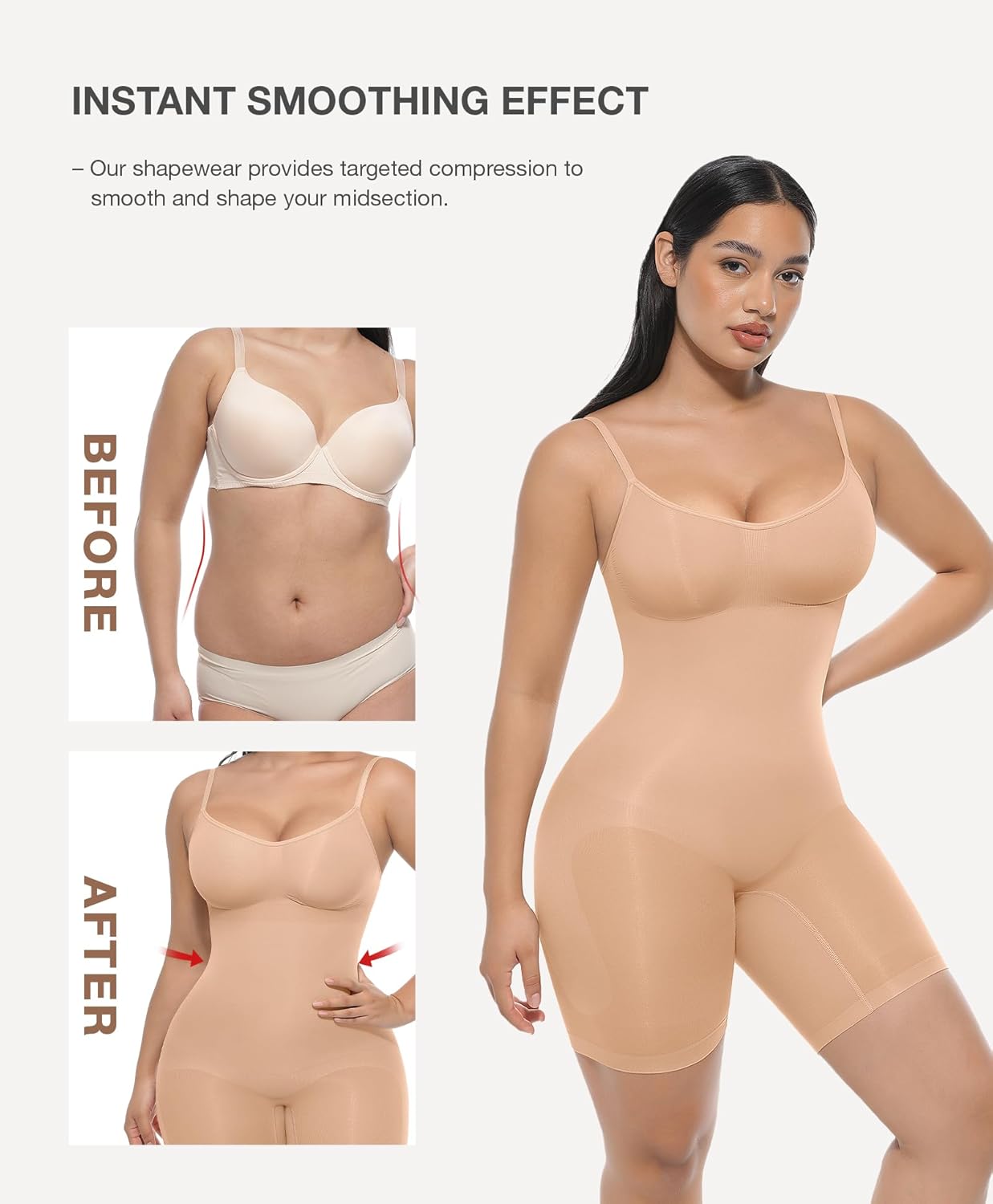 Lover-Beauty Shapewear Tummy Control Bodysuit Butt Lifting Seamless Body Shaper for Women Comfortable Wear - Image 3