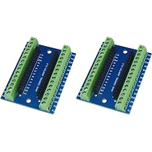 NOYITO Nano IO Shield for Arduino Nano V3.0 ATMEGA328P-AU Module Board, Pack of 2