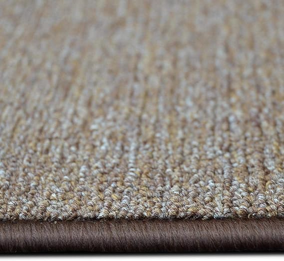 casa pura Carpet Runner for Hallway - Non-Slip Kitchen Runners Made to Measure | Action-Backed Runner Rugs | Matching Stair Treads | Light Brown - 66 x 450 cm
