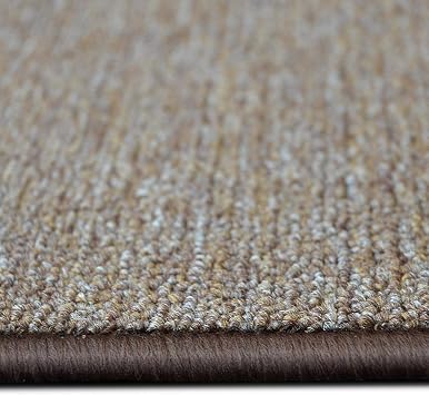 casa pura Carpet Runner for Hallway - Non-Slip Kitchen Runners Made to Measure | Action-Backed Runner Rugs | Matching Stair Treads | Light Brown - 66 x 450 cm