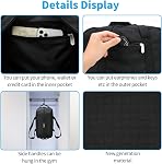 Small Gym Bag 14 inch Lightweight Carry On Mini Duffel Bag for Travel Sport-Black