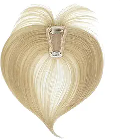Peruca com clipe de cabelo em franja 360° 3D capinha de cabelo para mulheres, toppers para mulheres peruca com franja fina apliques de cabelo sintético extensões de cabelo peças Wiglets loiro