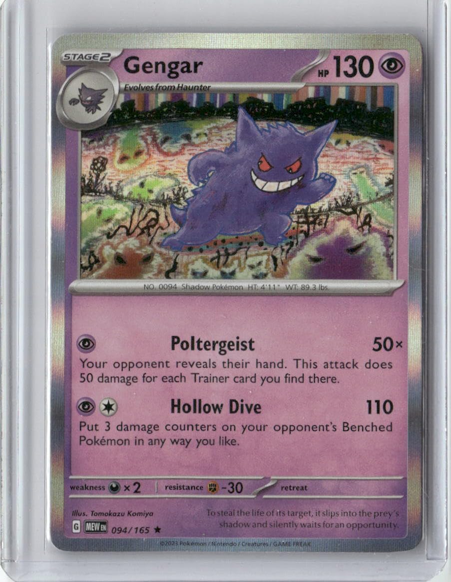 2023 PKM SV: Scarlet & Violet 151 Gengar 094/165 Rare Reverse Holo TCG Trading Card Game Card