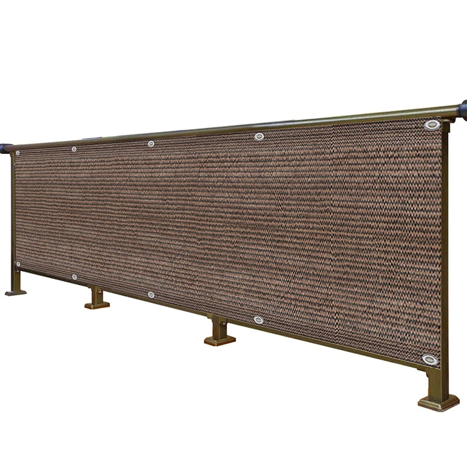 Privacy Protection Garden Balcony Privacy Screen Height 110Cm/120Cm Fence Windscreen Hdpe Weather-Resistant for Outdoor, Backyard, Patio, Balcony Covering, with Eyelet (Color : Brown, Size : 110X1000-image-35
