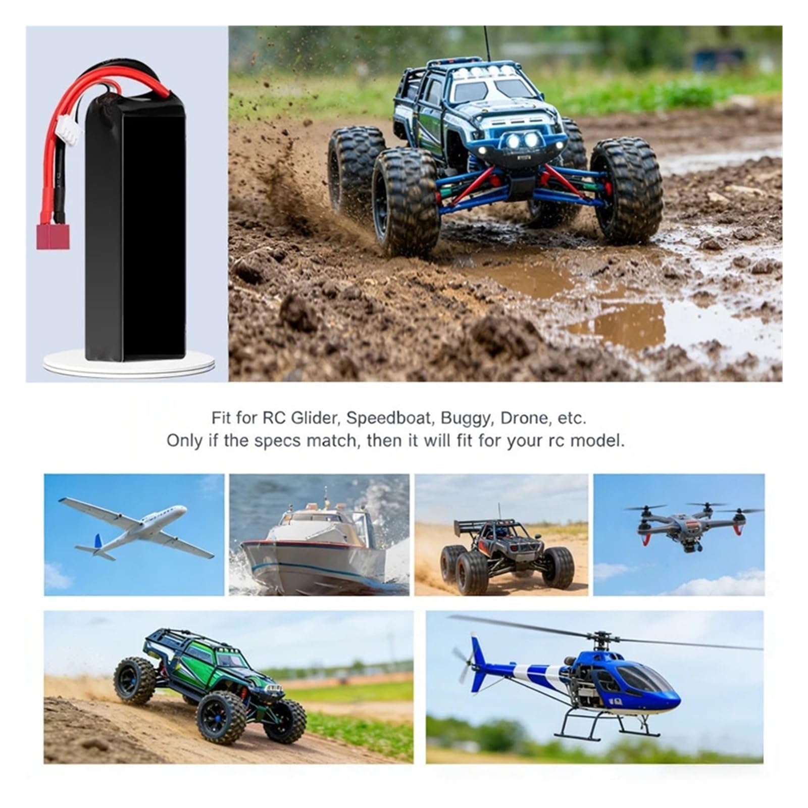 Compatibile con TERANTY, Drone 11.1V 2400mAh 50C