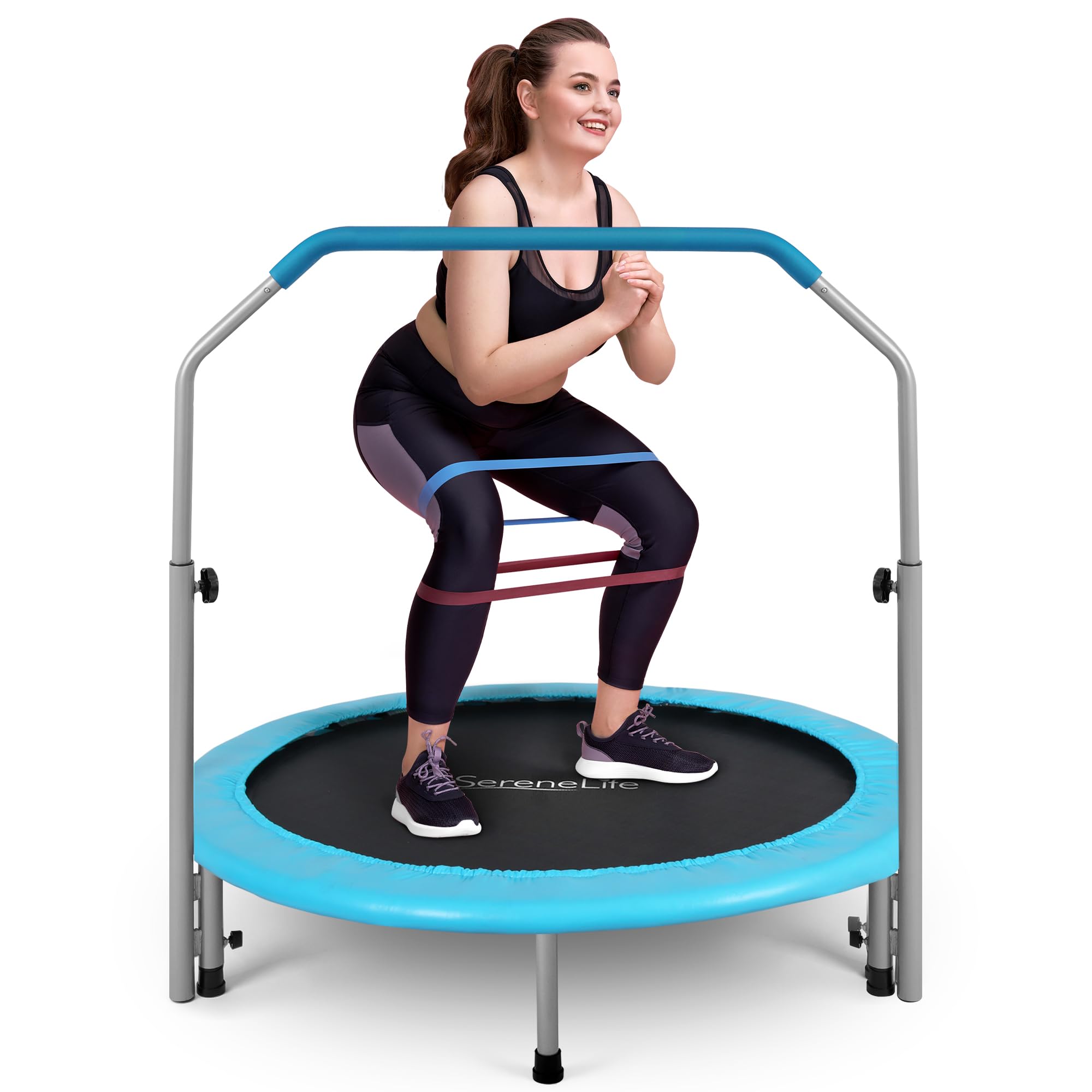 Serenelife Spring-Less Sports Jumping Fitness Trampoline, Adult Size Slelt403