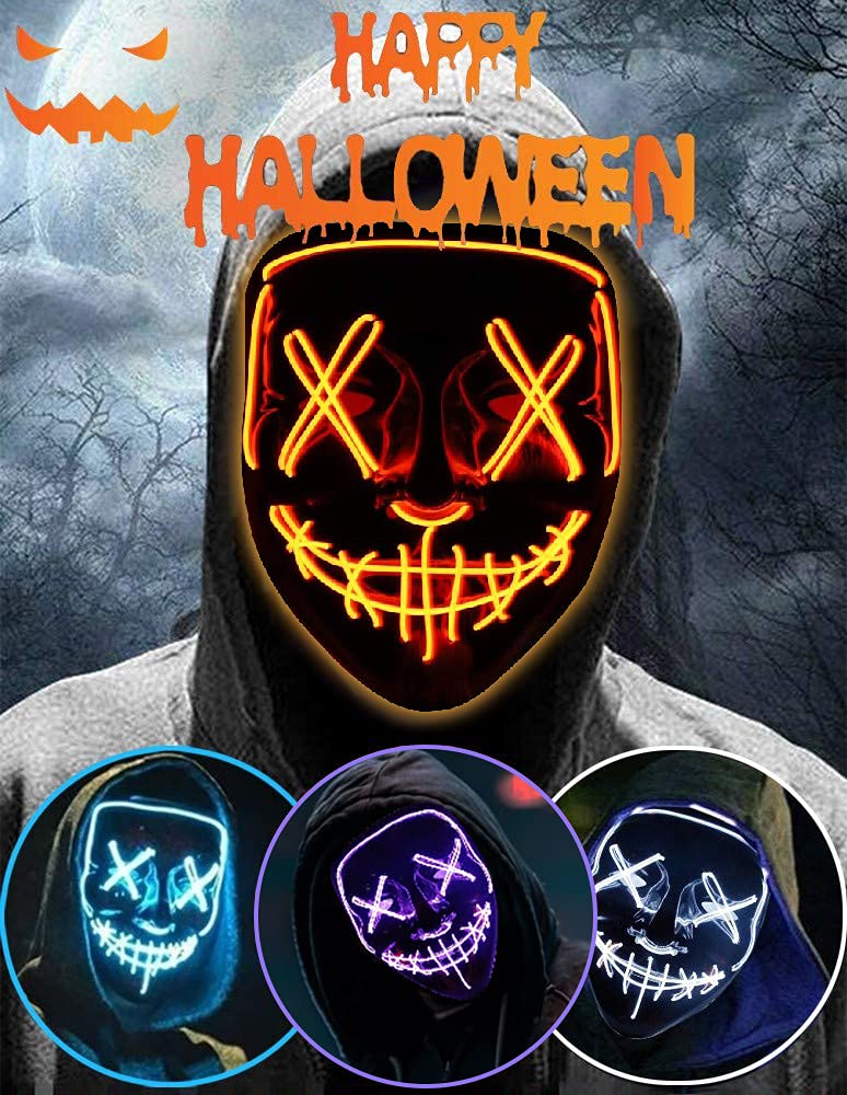 Buy Halloween Led Light Up , Purge , y EL Wire Light up Cosplay Led