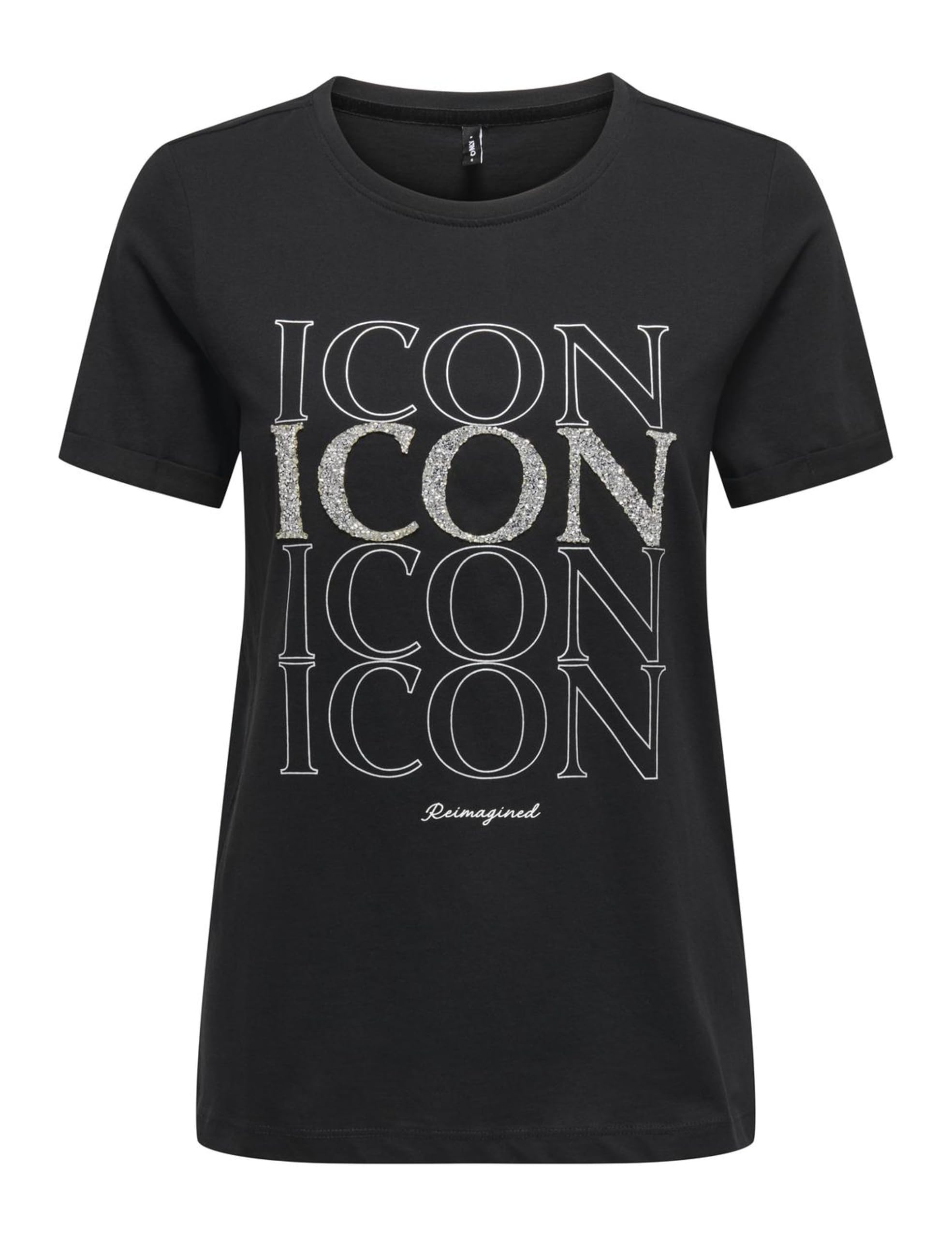 ONLY Damen Onlkita Life Lux Icon S/S Print Top JRS