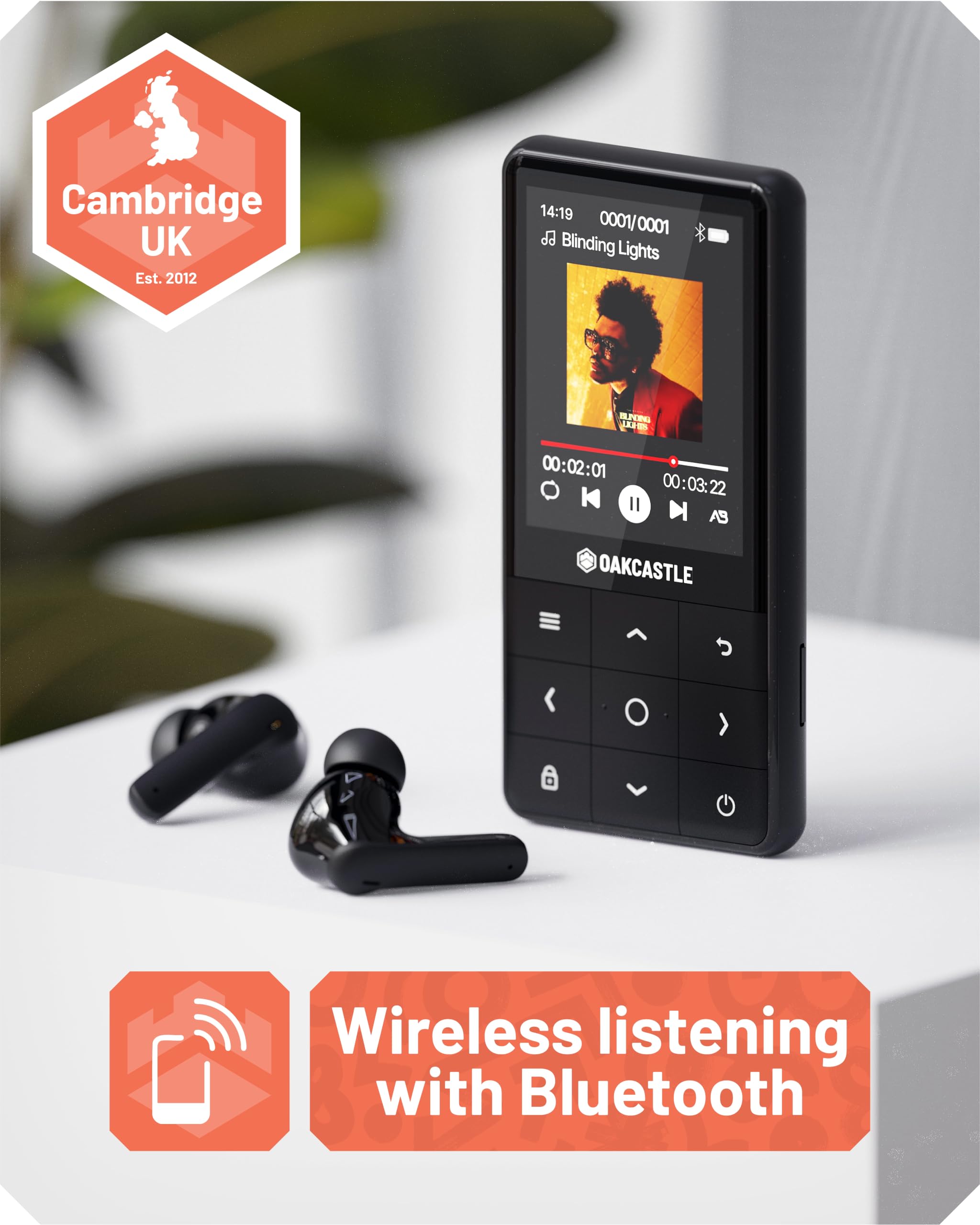 OAKCASTLE MP300 Reproductor de Música MP3 con Bluetooth