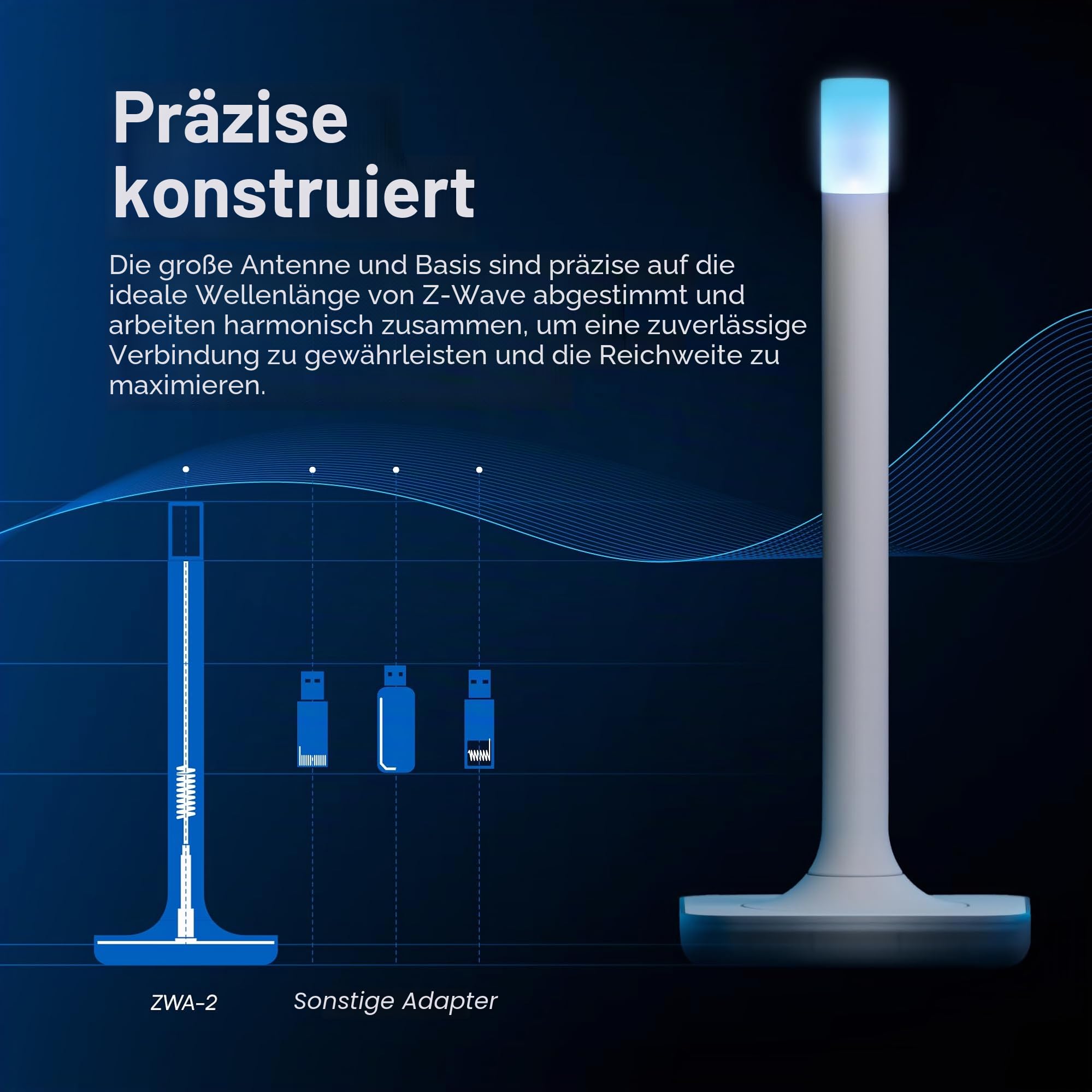 Home Assistant Connect ZWA-2 | Verbinden Sie Z-Wave Geräte mit Home Assistant | Offizielle Home Assistant Hardware, Weiss/Opulenter Garten